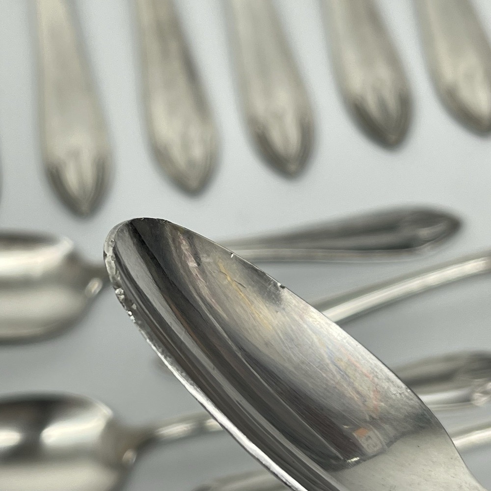 International Silver Lotus Pattern Flatware Set Of 17 Piece Silverplate Korea - Picture 11 of 11